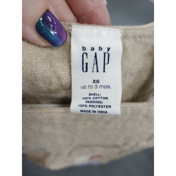 Vintage Baby Gap Hippo Bubble Romper Overall 0-3 Month Patches 90s - Picture 6 of 7